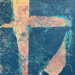 diane stapleton abstract painting rugged cross