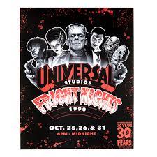 Universal Studios Fright Nights Orlando HHN Halloween Horror Nights art Poster
